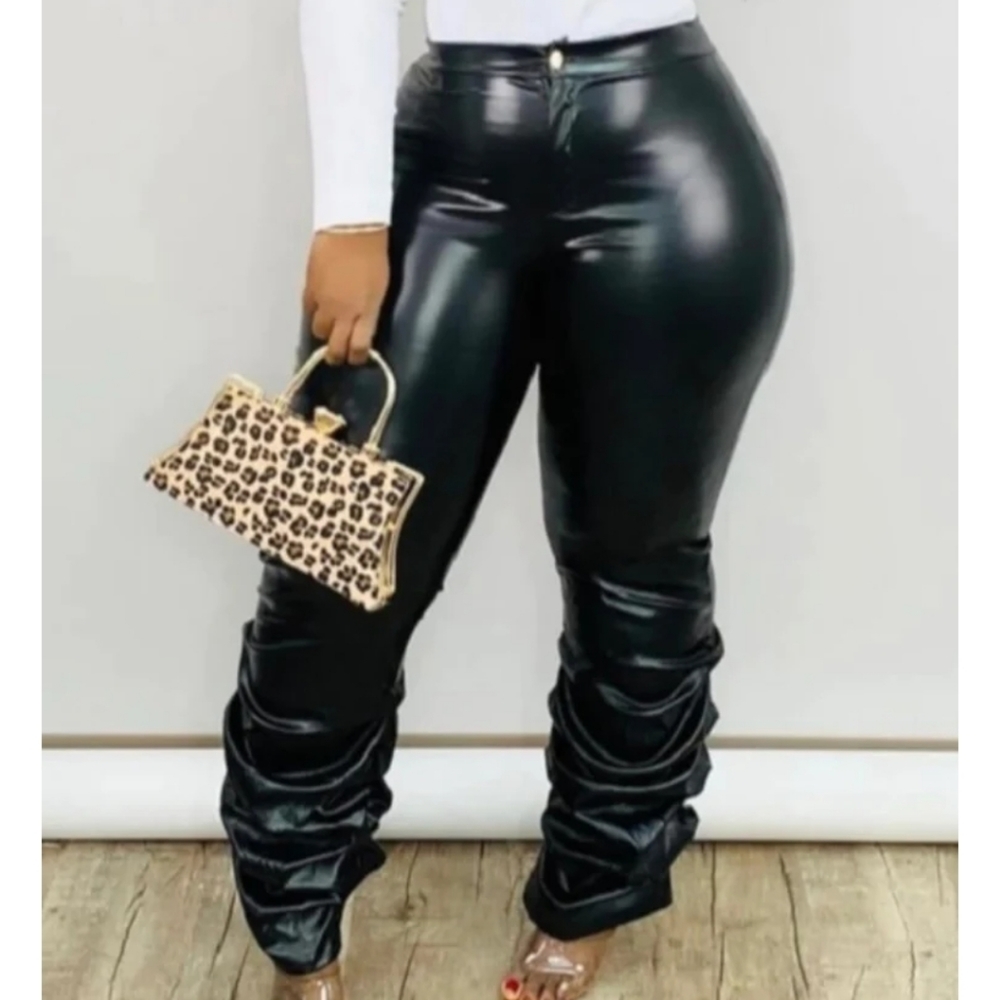 🍐Stacked Leather Pants🍐